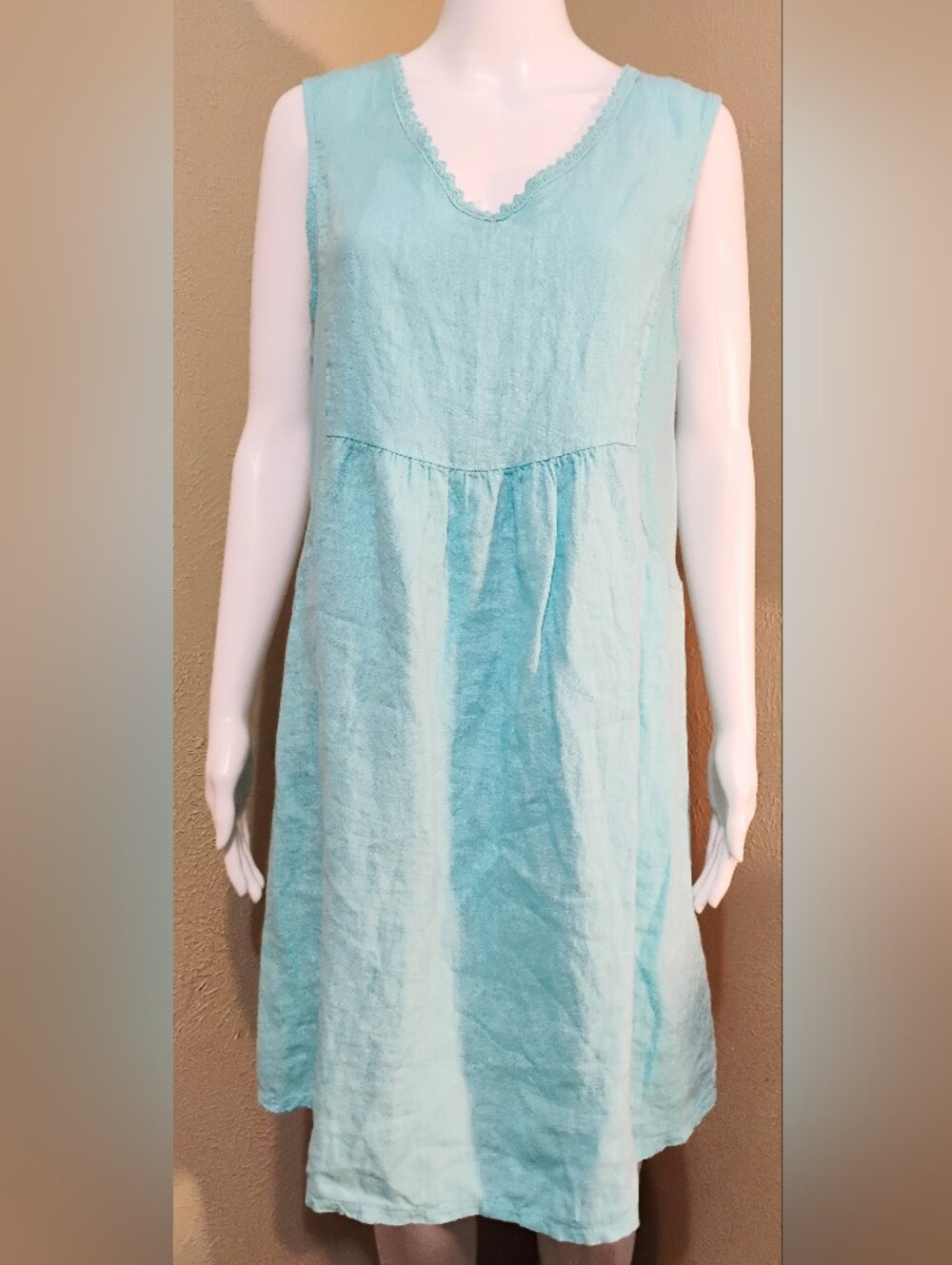 Terzo Millennio V-Neck Linen Dress
